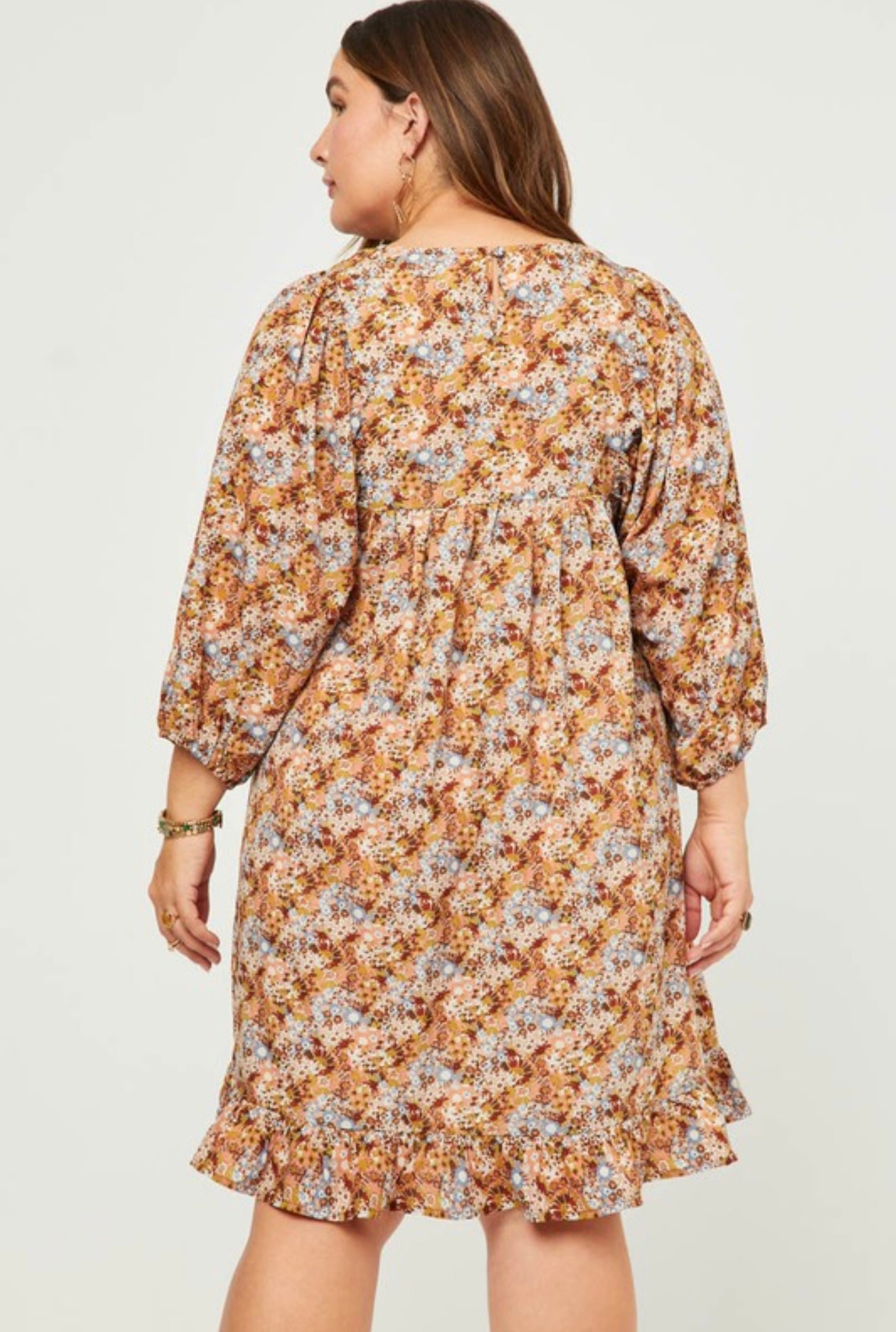 PLUS SIZE - THE FLORAL FALL DRESS