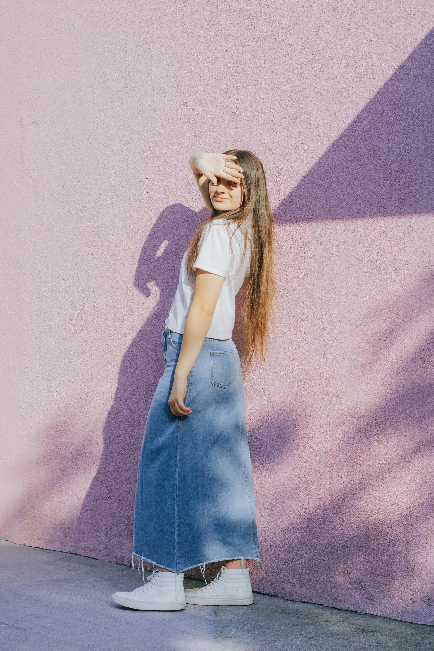 SIMPLE BLUE DENIM SKIRT