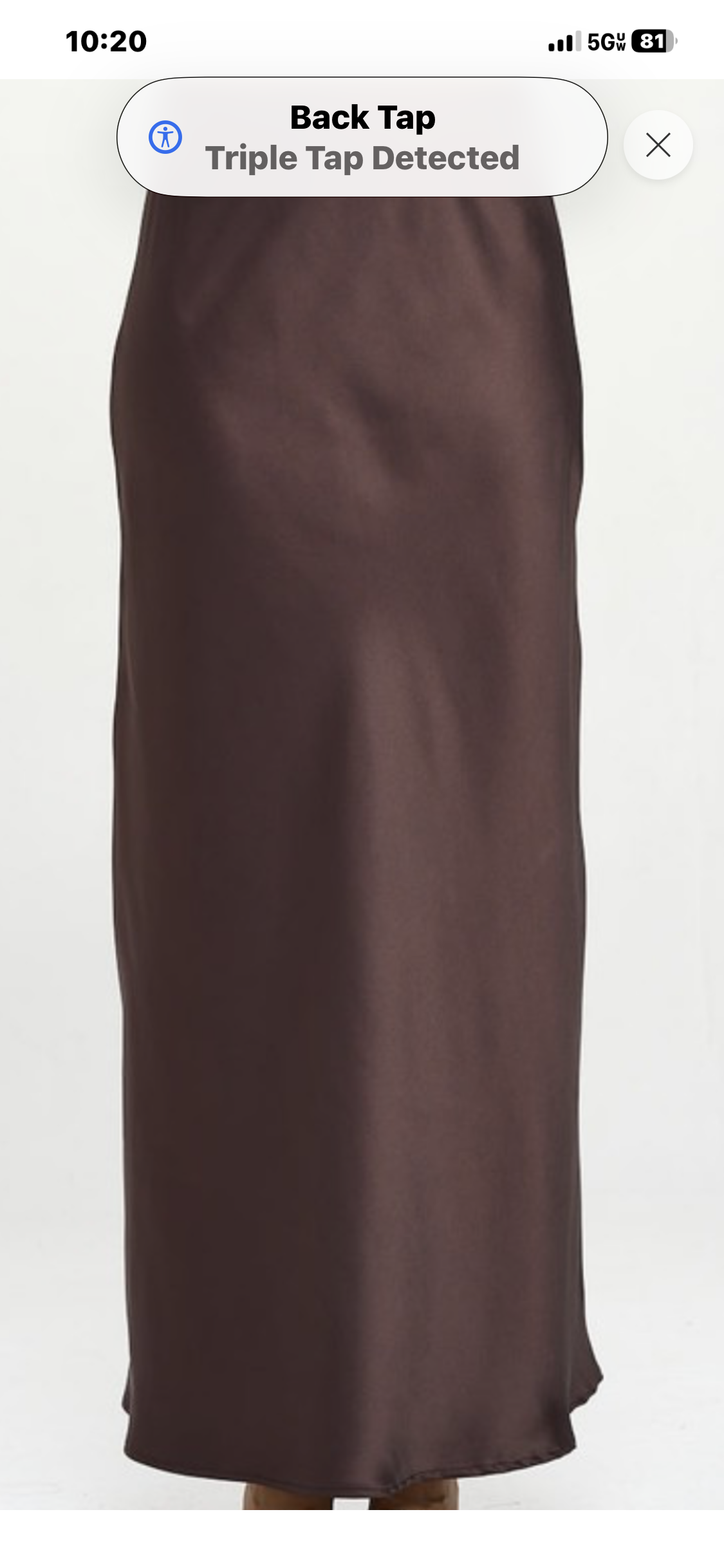 Maxi satin skirt