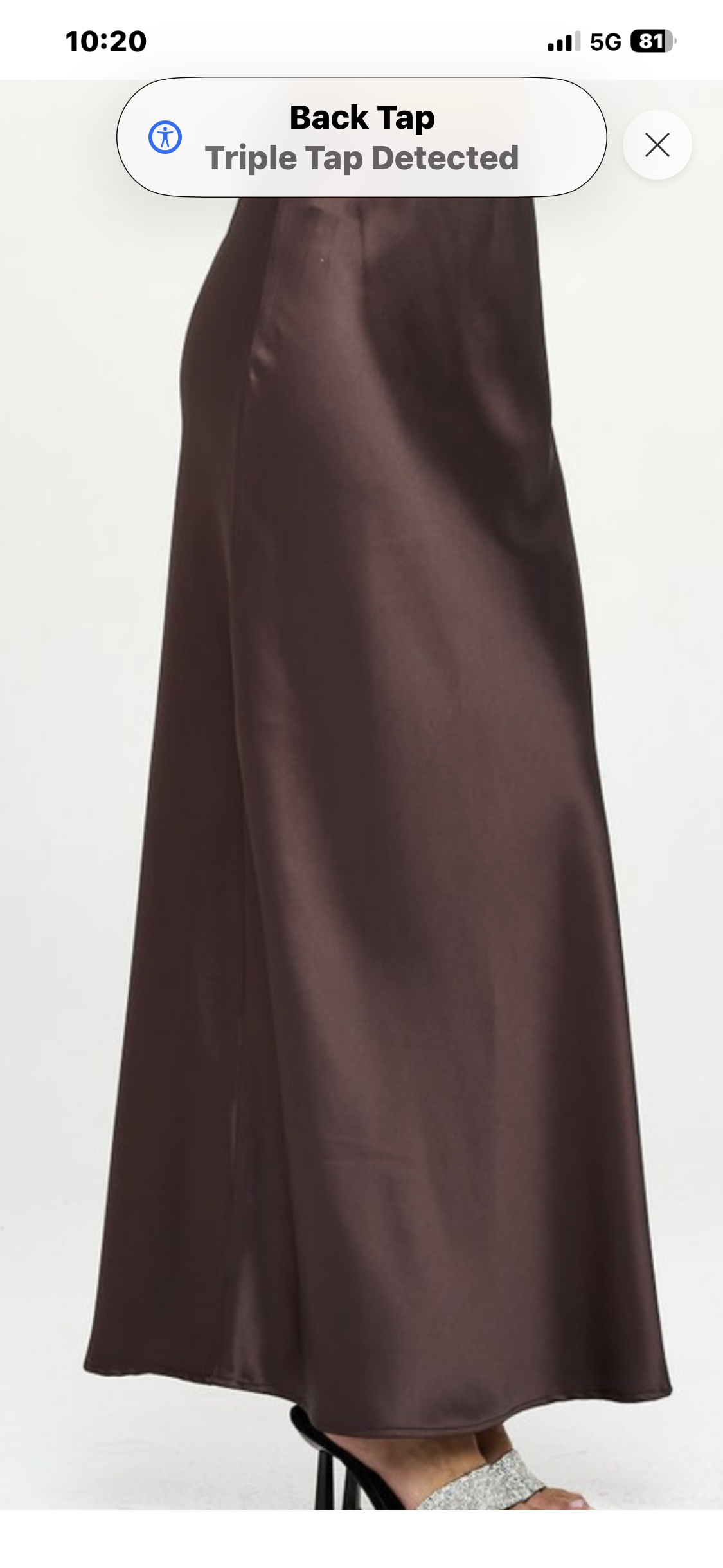 Maxi satin skirt