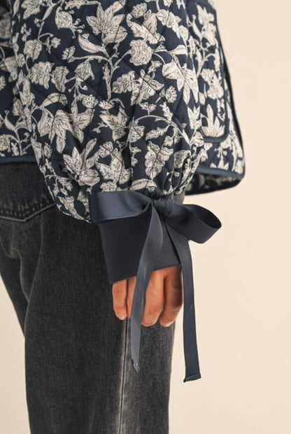 NAVY FLORAL JACKET