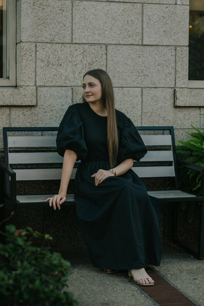 SIMPLY BLACK PUFF SLEEVE DRESS