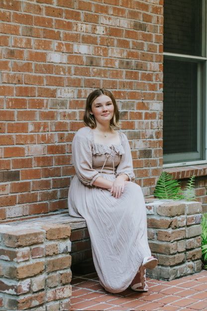 BEIGE MIDI DRESS