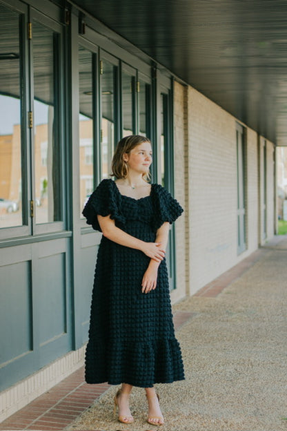 SIMPLY BUBBLE MIDI DRESS